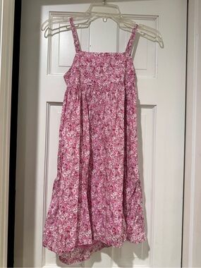 Gap Girls Pink Floral Sundress - Lightweight Strappy Dress
